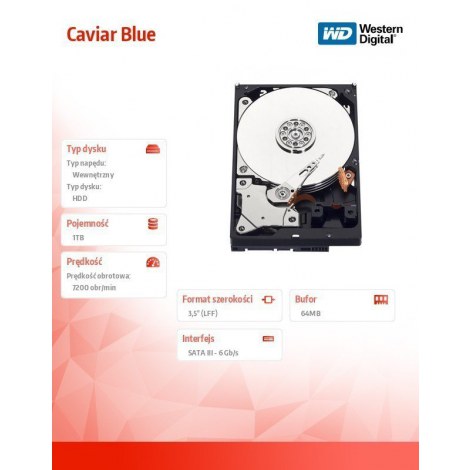 Western Digital | Caviar Blue | 7200 RPM | 1000 GB | 64 MB - 7